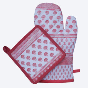 Cotton Duck Weave Oven Mitt & Pot Holder Set