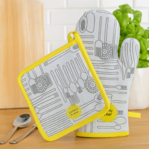 Cotton Oven Mitt & Pot Holder Set