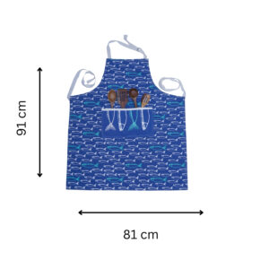 Printed Cotton Apron with Fish Design
