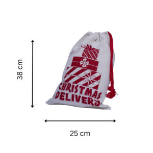 Christmas Cotton Drawstring Gift Bag