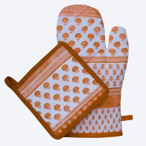 Cotton Duck Weave Oven Mitt & Pot Holder Set