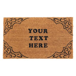 Custom Text Coir Doormat