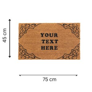 Custom Text Coir Doormat